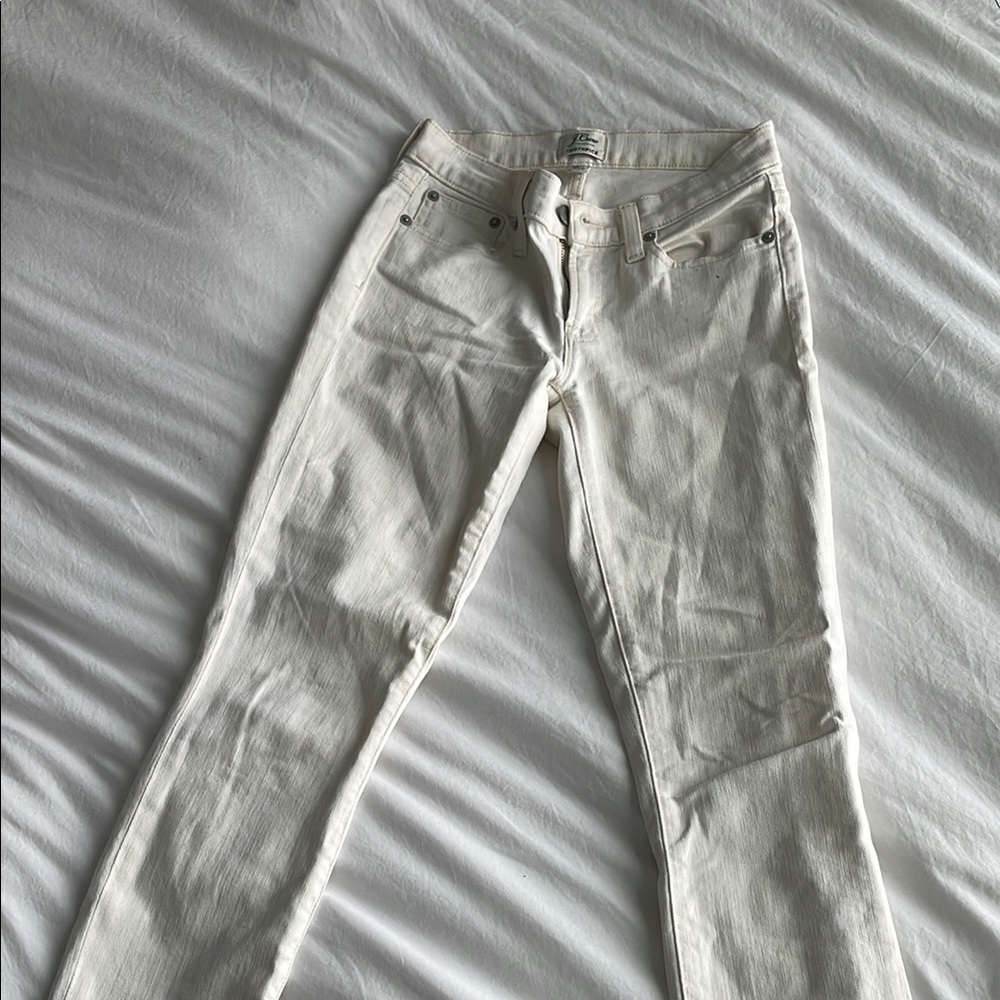 J.Crew Ivory Toothpick Jeans